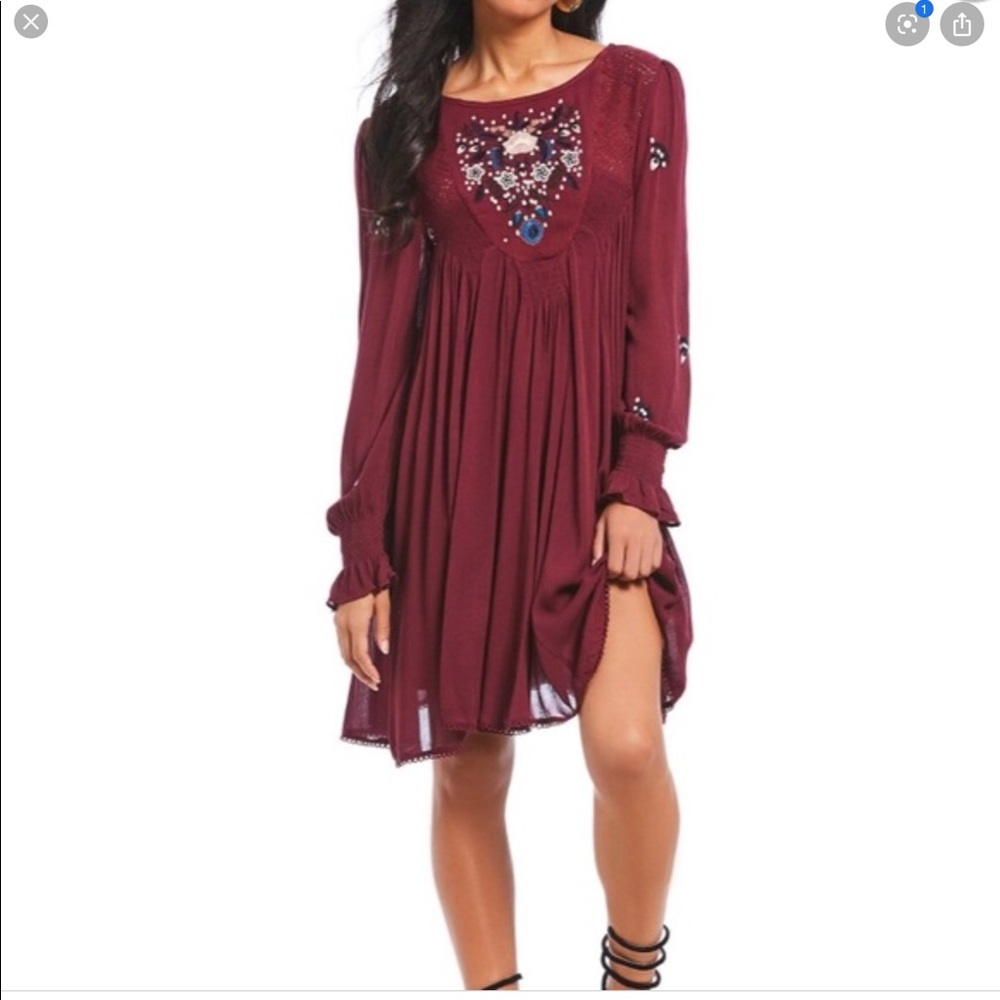 Free People NWOT Mojave embroidered mini dress
